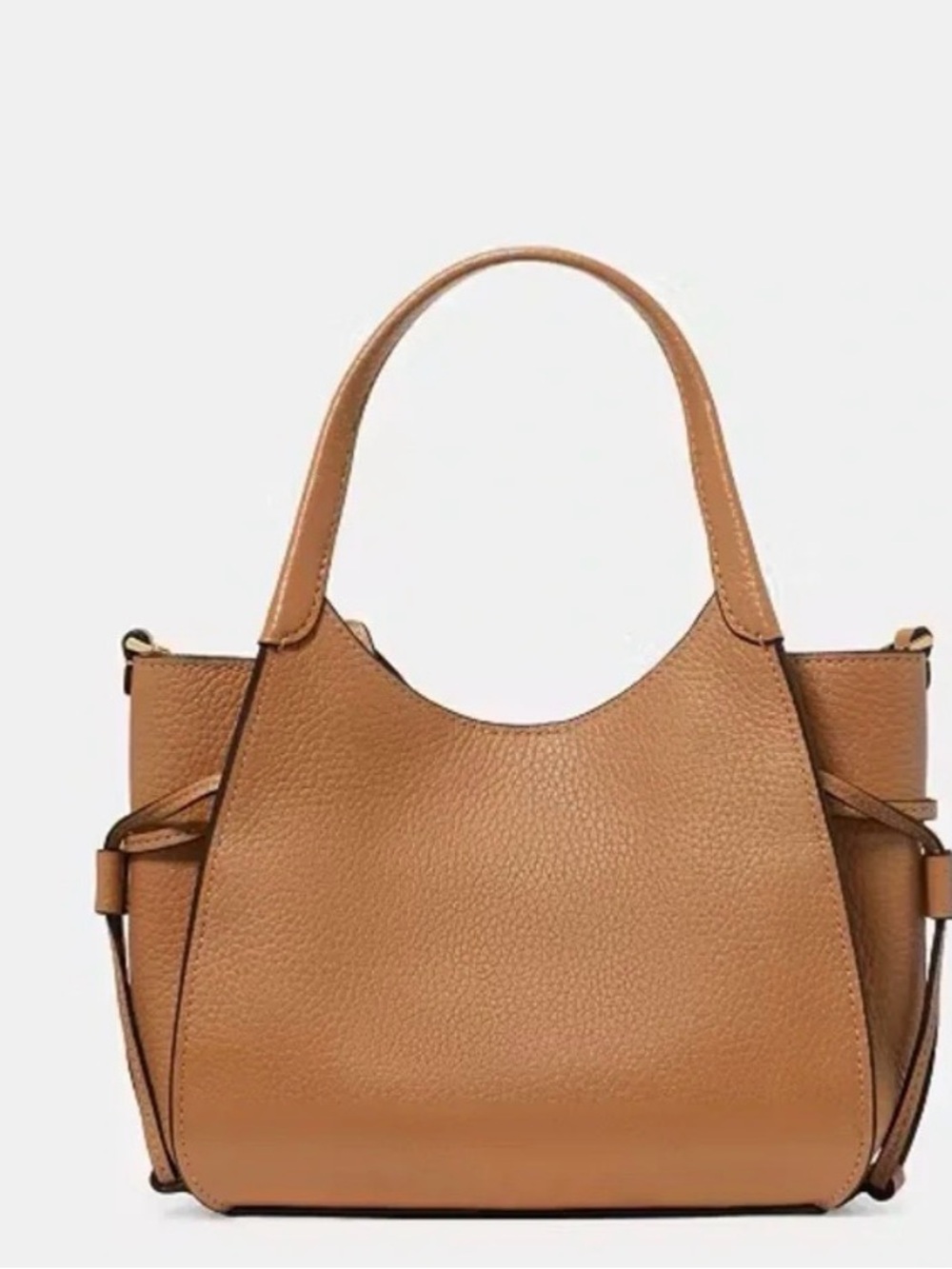 kate spade Stash Small Pebbled Leather Shoulder Tote Cognac Brand New!! - Picture 7 of 10